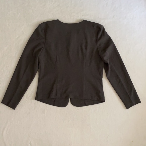 MG Gamboa | Clasp Closure Lined Layering Jacket Philippines Dark Gray (S) - Picture 10 of 15